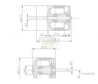 DM2210 Motor sin escobillas (43g, 1700kv, 140W) Pro-Tronik