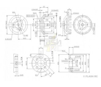 Bürstenloser Motor DM2210 (43g, 1700kv, 140W) Pro-Tronik