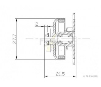 DM2204 Motor sin escobillas (19g, 1750kv, 55W) Pro-Tronik