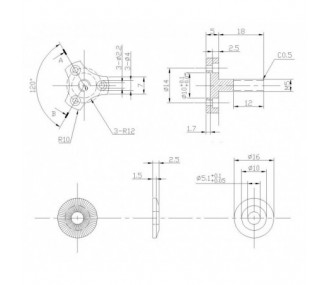 DM2220 Motor sin escobillas (71g, 1100kv, 200W) Pro-Tronik