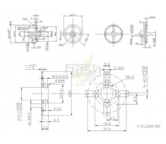 Brushless motor DM2203 (18g, 2100kv, 50W) Pro-Tronik