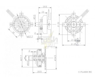 Brushless motor DM2203 (18g, 2100kv, 50W) Pro-Tronik