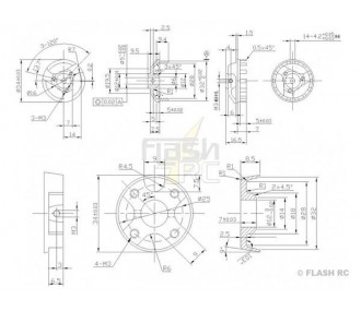 Bürstenloser Motor DM2615 (97g, 1050kv, 250W) Pro-Tronik