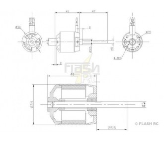 DM2620 Motor sin escobillas (125g, 1200kv, 360W) Pro-Tronik