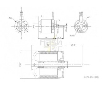 Brushless motor DM2825 (178g, 950kv, 500W) Pro-Tronik