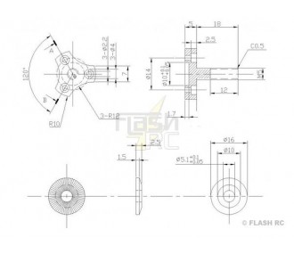 Brushless motor DM2220 (71g, 1500kv, 200W) Pro-Tronik