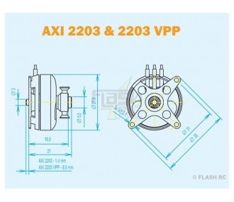 AXI 2203/52 V2 GOLD LINE Motor (20g, 1525kv)