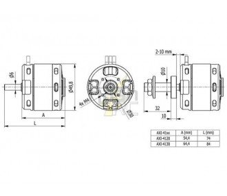 Motor AXI 4120/18 V2 GOLD LINE (315g, 515kv, 1500W)