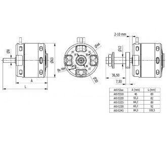 AXI 5320/28 V2 GOLD LINE motor (515g, 249kv, 1600W)