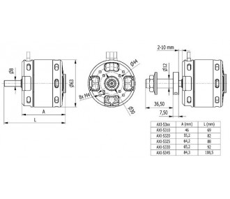 AXI 5345/16HD V2 GOLD LINE motor (995g, 195kv, 4195W)