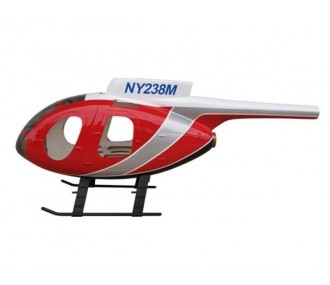 Fuselage HUGHES 500E Police rouge classe 450