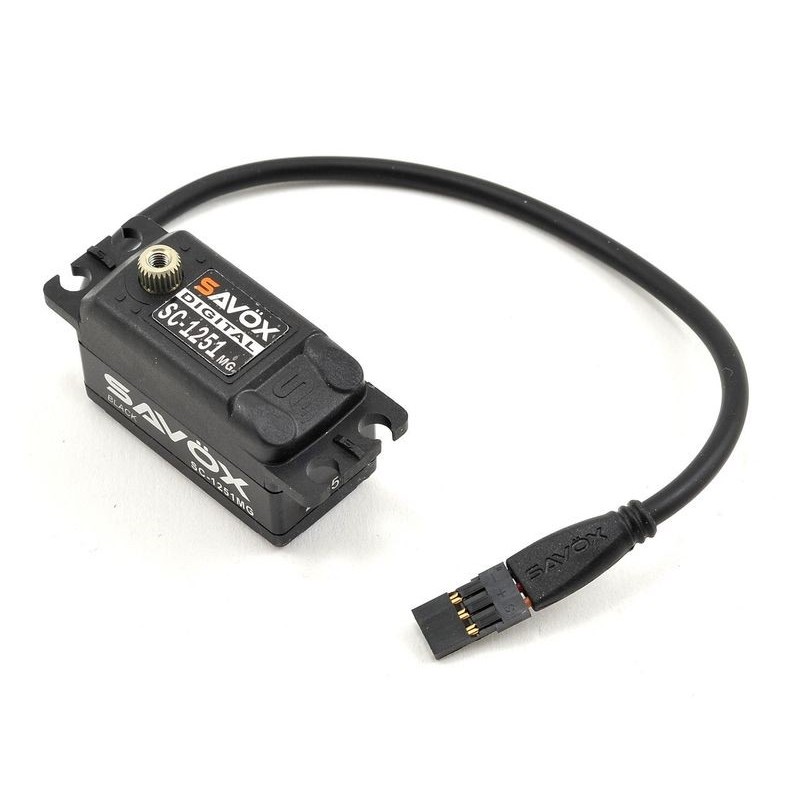 Savox SC-1251MG low profile black edition digital servo (44g, 9kg.cm, 0.09s/60°)
