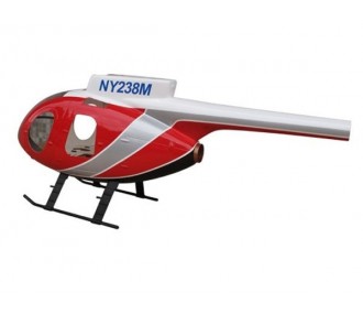 Fuselage HUGHES 500E Police rouge classe 450