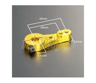 Barra separadora Hitec doble GOLD de aluminio de 24 mm - Towerpro