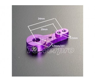 Futaba 24 mm Violeta barra separadora de aluminio - Towerpro