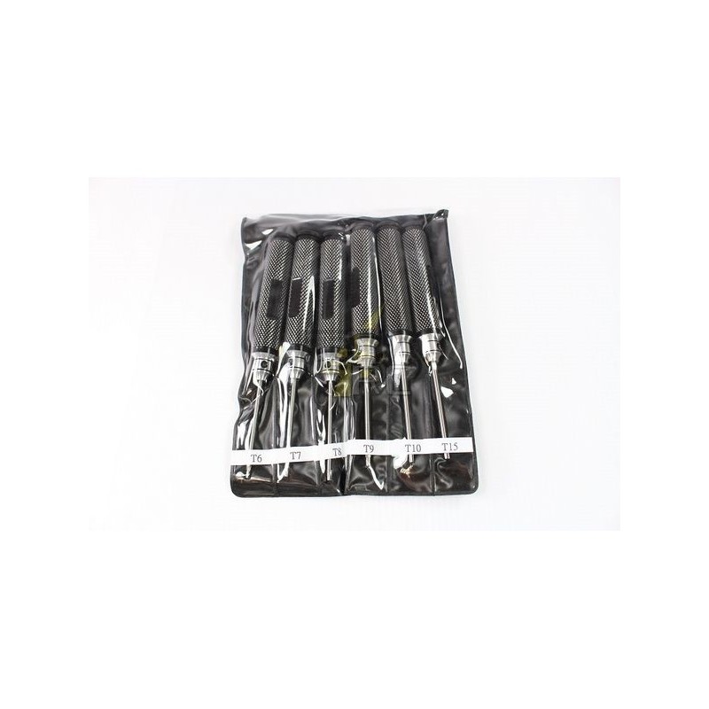Set of 6 Torx screwdrivers with aluminium handle - SF ModeL