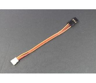 Servo adapter with ZH plug -> JR standard servo plug, 10 cm, 0.14 mm² Muldental