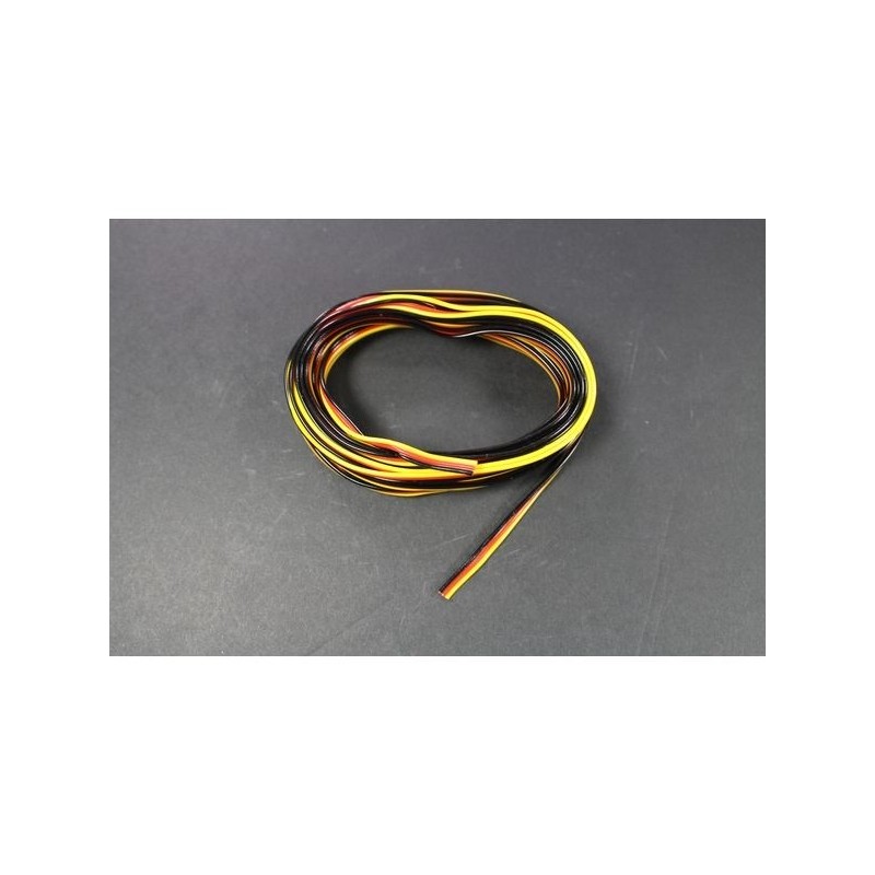 Cable Servo 3 brins 0,14mm² plat type Multiplex 5m Muldental
