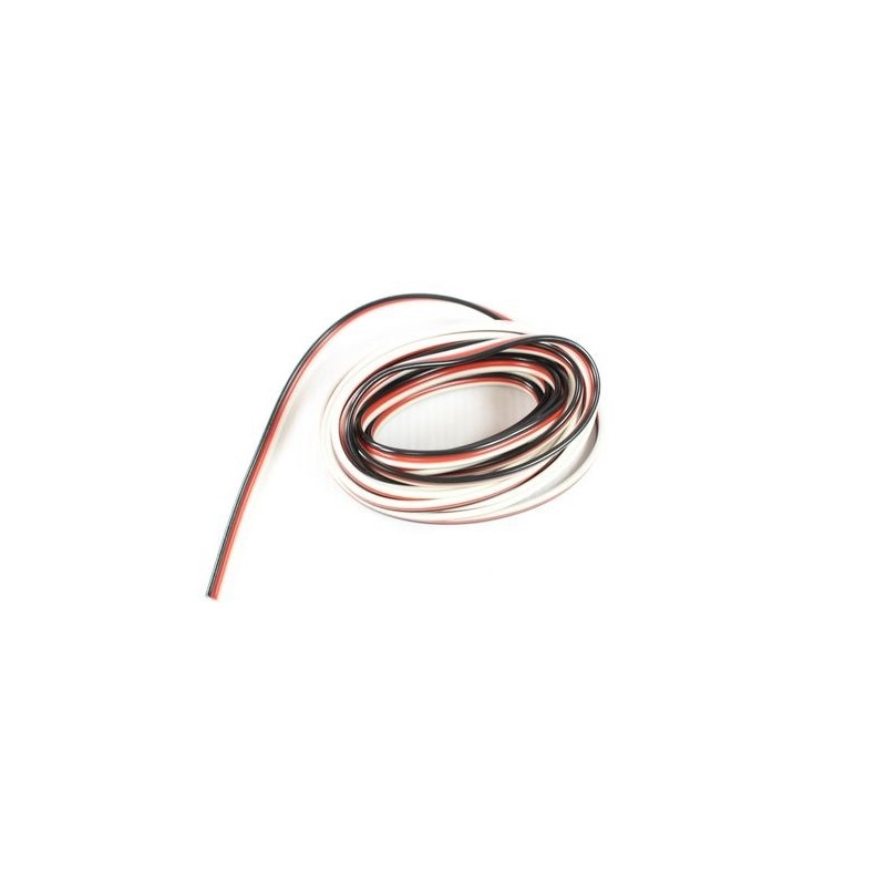 Cable servo 3 hilos 1,0mm² tipo plano Futaba 5m Muldental