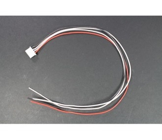 Balancing socket JST-XH female for 3S battery, 0.25 mm² 30 cm Muldental silicone