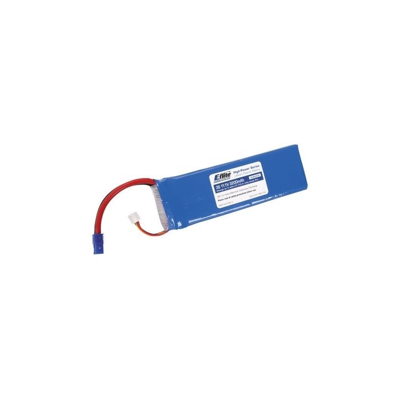 Battery E-flite lipo 3S 11.1V 3200mAh 20C EC3 socket