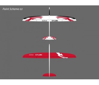 Cyclon Full Carbon approx.2.00m white/red & black RCRCM