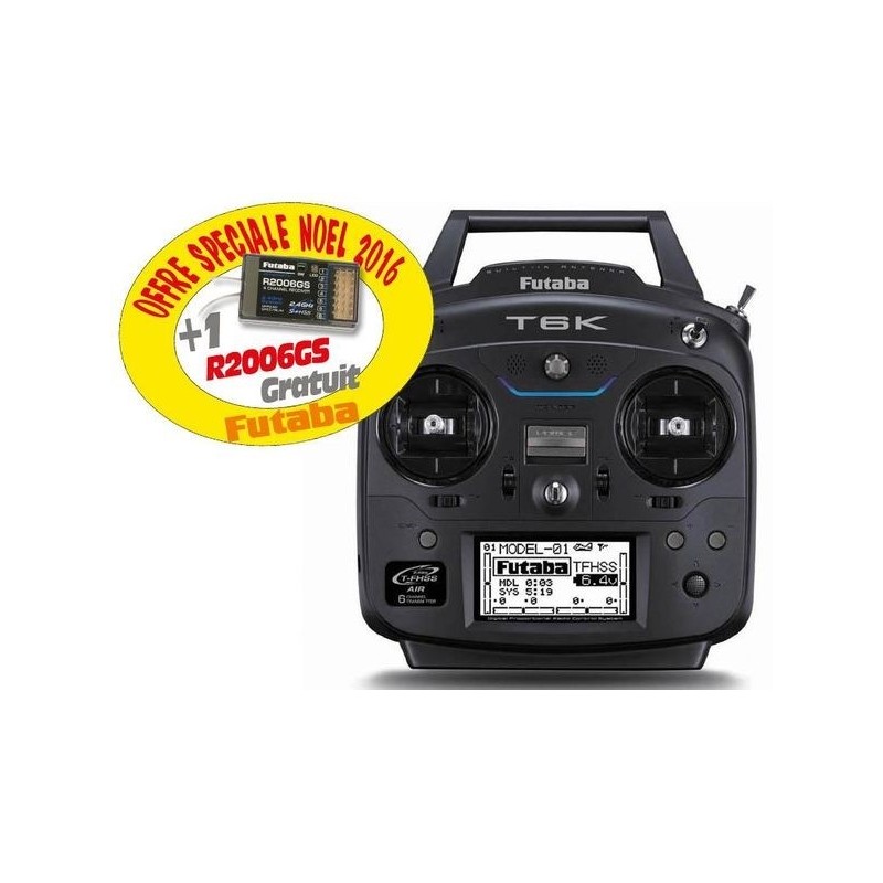 Radio Futaba 6K 2.4GHz Mode 1 + R3006SB + R2006GS angeboten