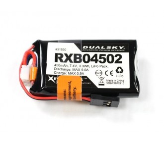 Lipo 2S 7.4V 450mAh 20C RX Dualsky Battery