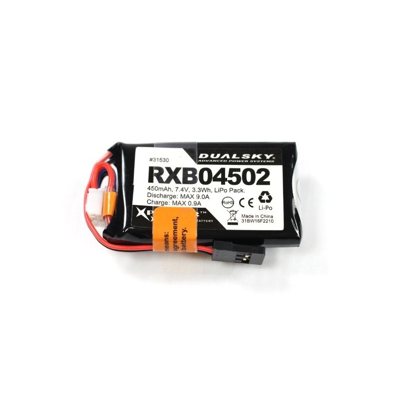 Batería Lipo 2S 7.4V 450mAh 20C RX Dualsky