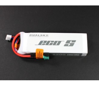 Dualsky ECO S battery, lipo 3S 11.1V 2200mAh 25C MPX socket