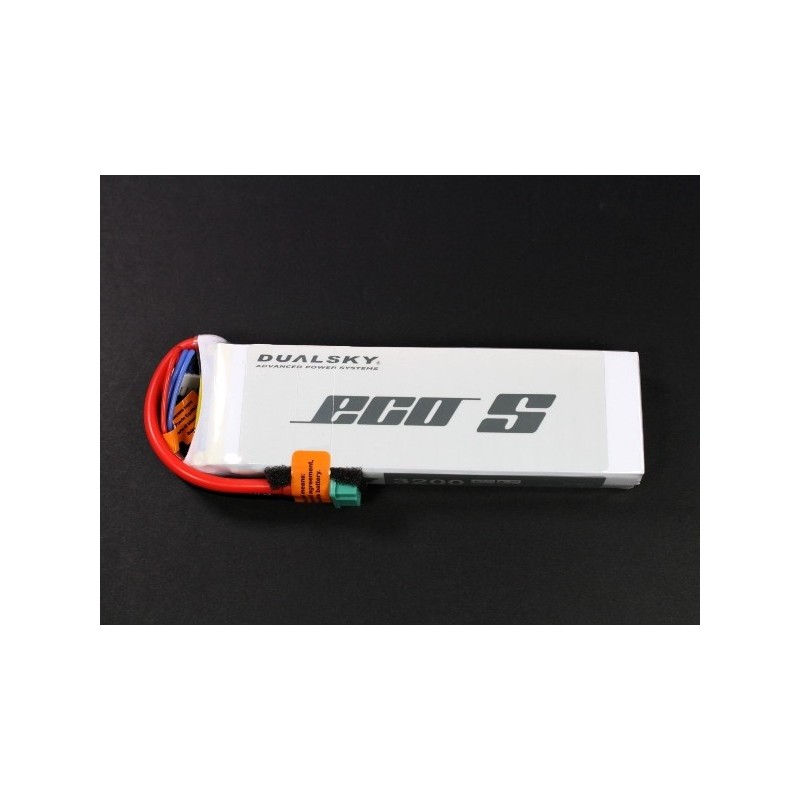 Dualsky ECO S battery, lipo 3S 11.1V 3200mAh 25C MPX socket