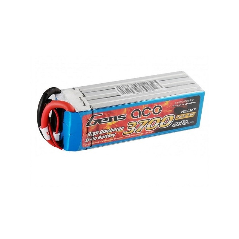 Batterie Gens ace lipo 6S 22.2V 3700mAh 60C prise EC5