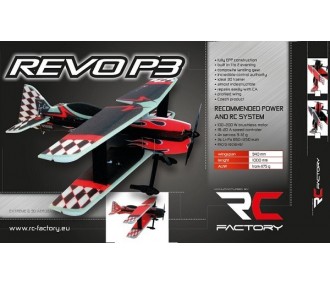 Avión RC Factory Revo P3 negro aprox.0,94m