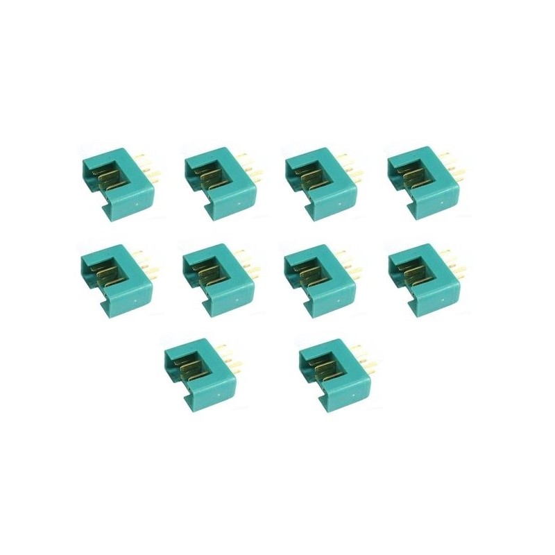 MPX plug 6 pins green male (10pcs) Beez2B