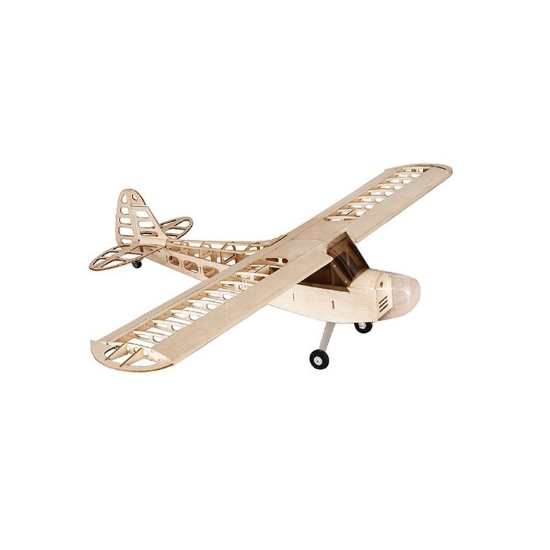 Aeromodelismo - Kit de madera para construir Piper J-3 aprox.1.18m - FLASH RC