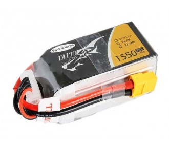 Batterie Tattu lipo Racing Series 4S 14.8V 1550mAh 75C prise xt60