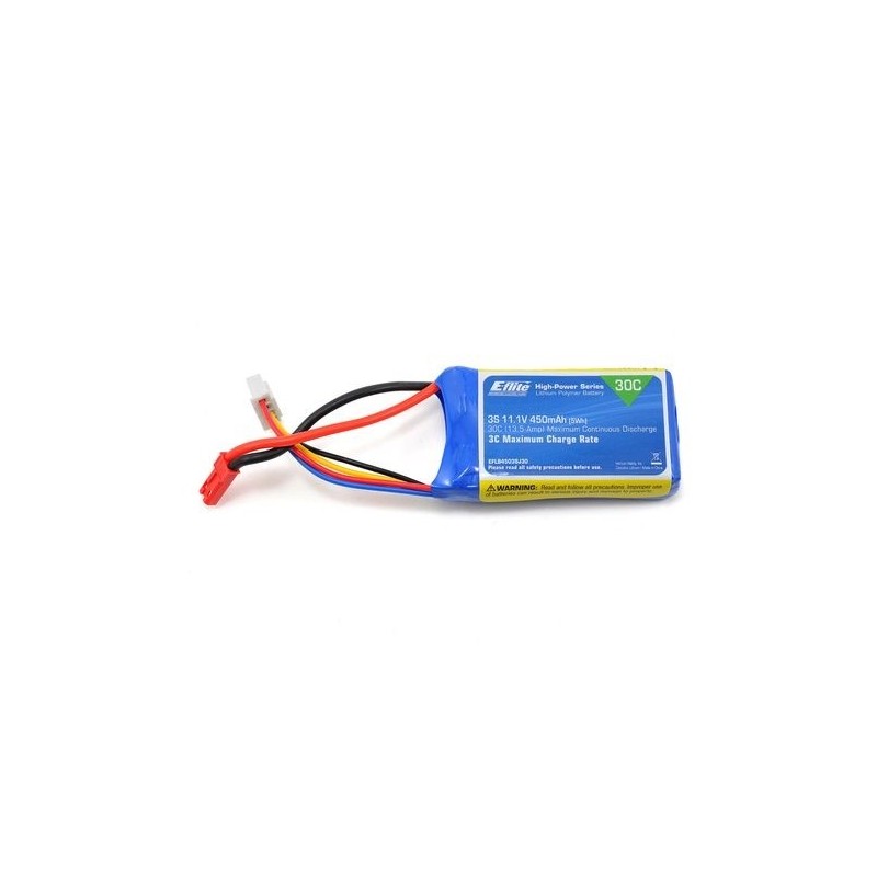 Batería E-flite lipo 3S 11,1V 450mAh 30C toma JST