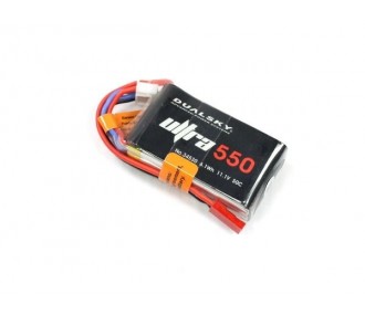 Akku Dualsky Ultra, lipo 3S 11.1V 550mAh 50C Steckdose jst-bec