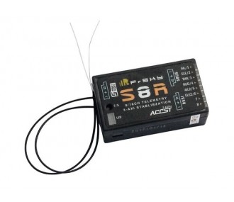 Récepteur S8R EU 8 Voies avec gyro 3 axes ACCST S-BUS FR-SKY