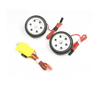 Pair of jet wheels with electro brake 55mm (axis 5mm)