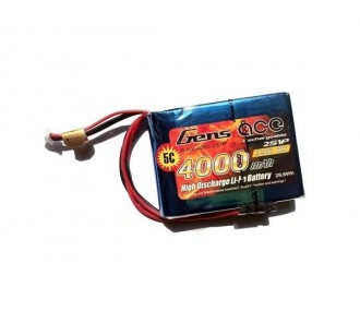 Gensace 4000mAh 7.4V 2S1P LiPo Receiver Battery