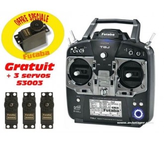 Futaba T8J 2.4Ghz FHSS M1 radio (batería y cargador) + Rx 2008SB + 3*S3003