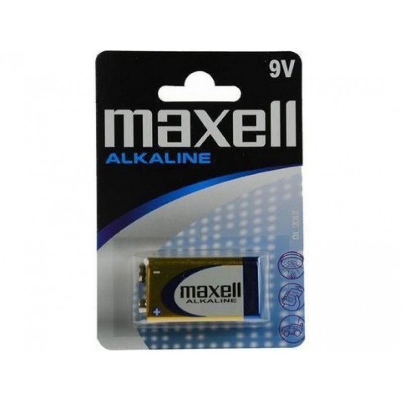 Alkaline batteries 9V MAXELL