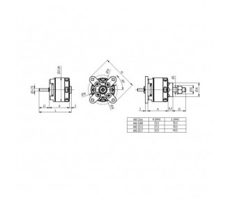 AXI 2217/20 V2 GOLD LINE motor (69g, 840kv, 270W)