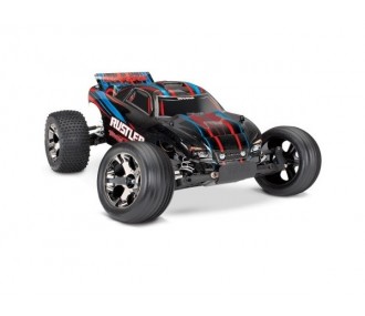 Traxxas Rustler 2WD VXL Red TSM without charger/battery 37076-4