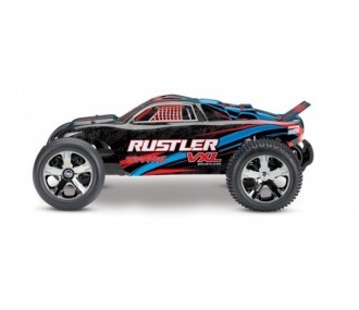 Traxxas Rustler 2WD VXL Rojo TSM sin cargador/batería 37076-4
