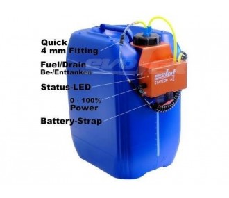 Station de remplissage bleue 20 l avec pompe et variateur