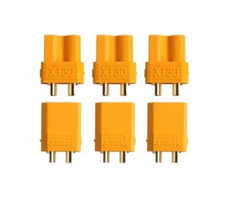 XT30 M/F Amass socket (3 pairs)