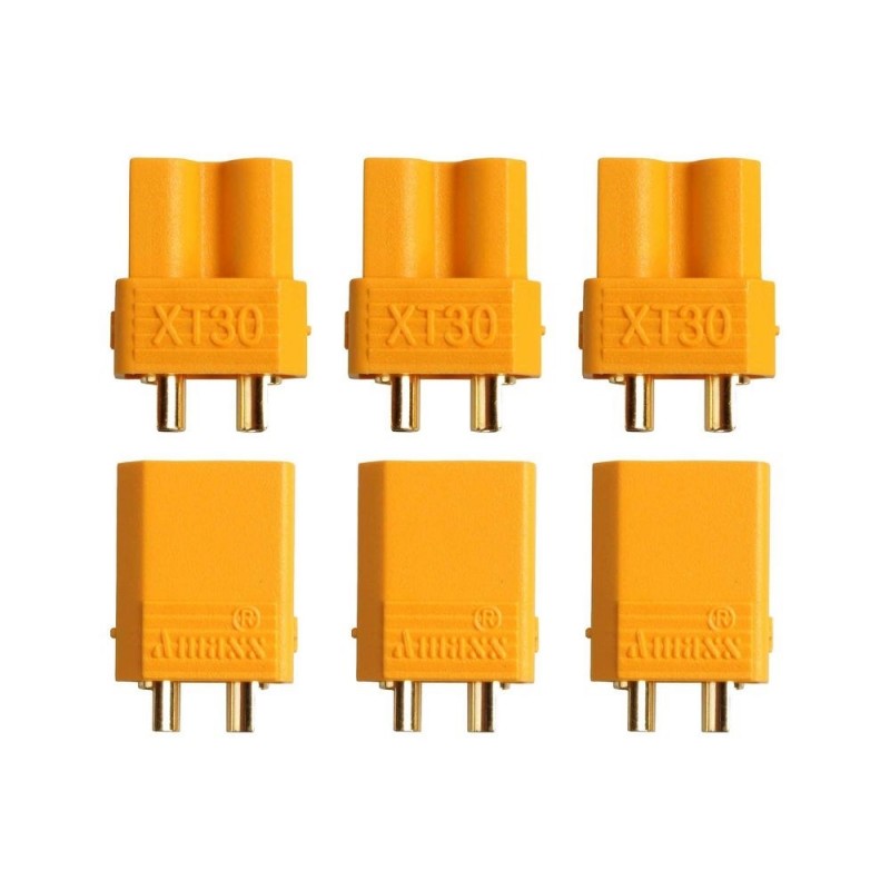 XT30 M/F Amass socket (3 pairs)