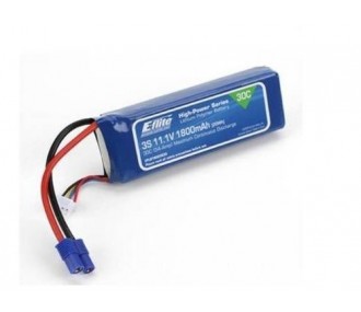 Akku E-flite lipo 3S 11.1V 1800mAh 30C Steckdose EC3